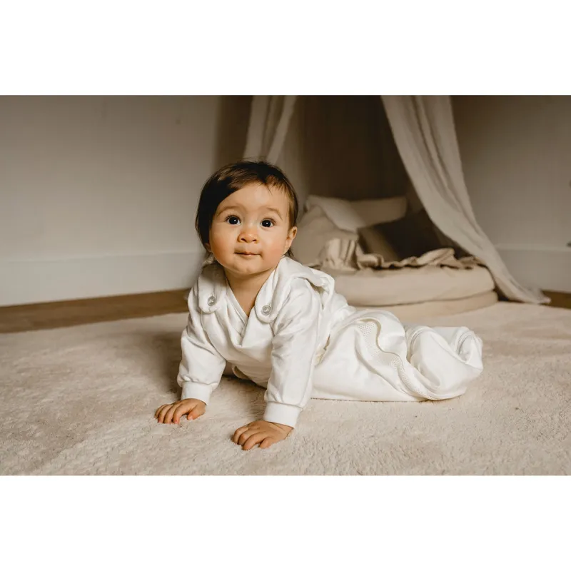 Alvi Alvi Baby-Mäxchen 2-tlg. Ganzjahresschlafsack Frottier mit Belüftungssystem 2.5 TOG, Weiss, – Produktbild 3 von 3