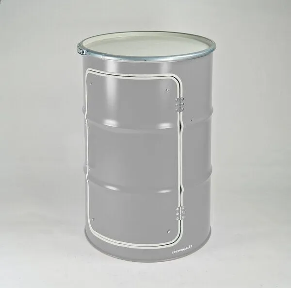 Lockengelöt Lockengelöt Der HiFi-Schrank aus einem Hamburger Ölfass, Grau (gepulvert), – Produktbild 2 von 2
