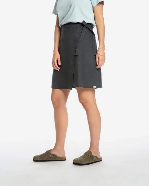 MATONA Matona Wickelrock | Wrap Skirt | aus Leinen, Black, – Produktbild 1 von 4