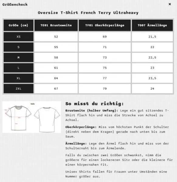 YTWOO YTWOO Oversize T-Shirt French Terry Ultraheavy, Schwarz, – Produktbild 3 von 3