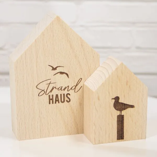 Bow & Hummingbird Bow & Hummingbird Großes Deko-Holzhäuschen Strandhaus – Produktbild 2 von 4