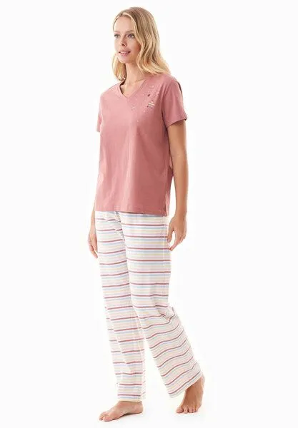 ORGANICATION ORGANICATION TRINNITY | Pyjama-Set aus Bio-Baumwolle, Clay, – Produktbild 2 von 4