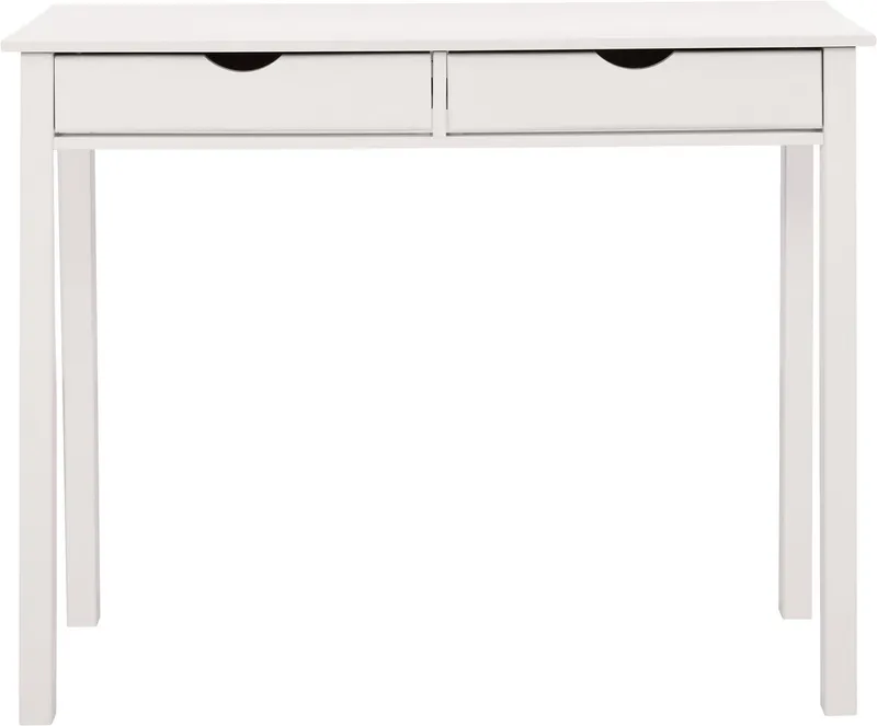 Home affaire Schreibtisch Gava, massives Kiefernholz, für das home office, Breite 100/120/140 cm, Weiß, – Produktbild 2 von 8