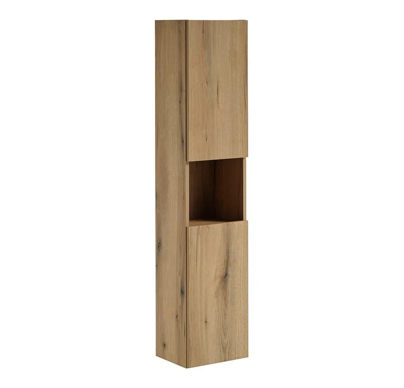 Lomadox Hochschrank NEWPORT-56-OAK in Eiche, grifflos, Braun, – Produktbild 1 von 4