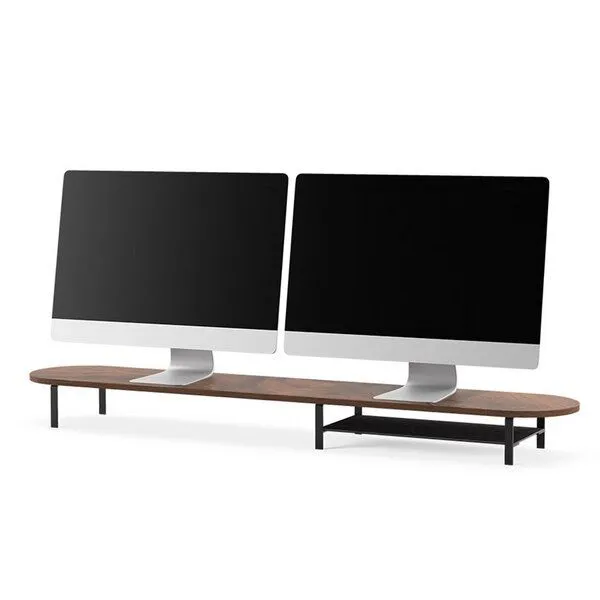 Woodcessories Woodcessories Monitorständer aus nachhaltigem Holz, Walnuss/schwarz, – Produktbild 1 von 8