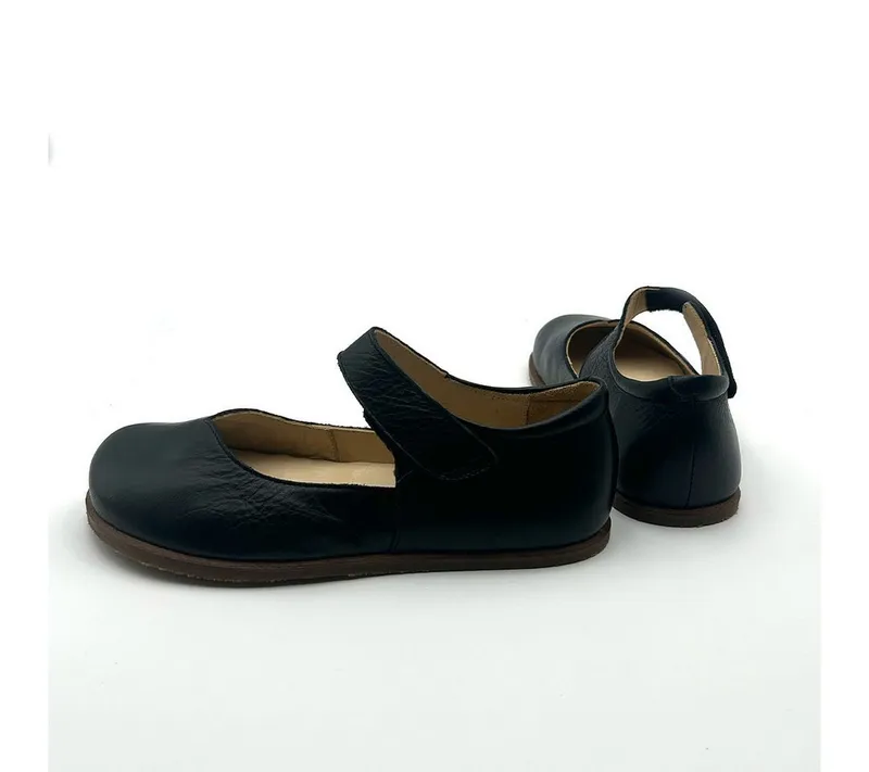 Pololo Pololo Alma & Alina, bequemer Damen Barfußschuh aus pflanzlich gegerbtem Leder, Schwarz, – Produktbild 4 von 5