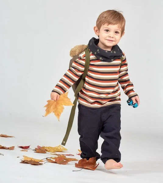 Sense Organics & friends in cooperation with GARY MASH Sense Organics & friends in cooperation with GARY MASH Kinder Langarmshirt mit Applikation aus Biobaumwolle, Orange, – Produktbild 3 von 4
