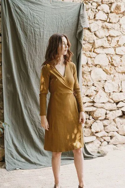 TIRALAHILACHA TIRALAHILACHA Janette Crossover Dress, Gelb, – Produktbild 2 von 4