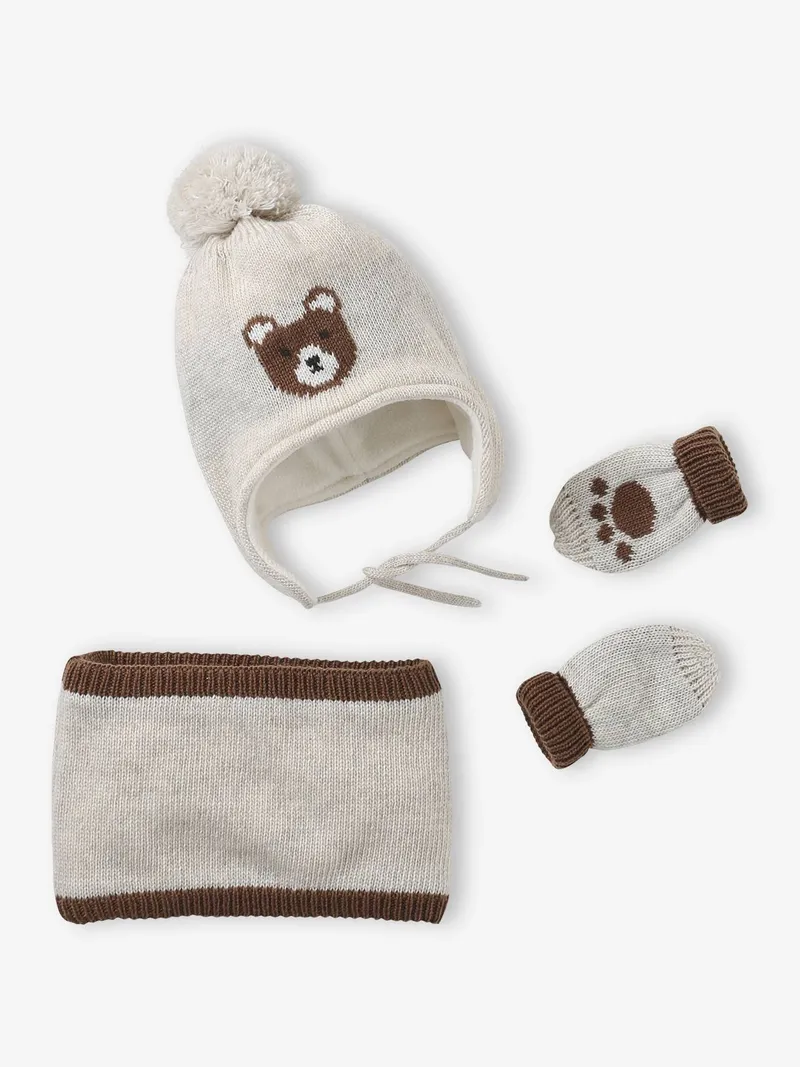 Vertbaudet Baby Set, Beige meliert, – Produktbild 1 von 4