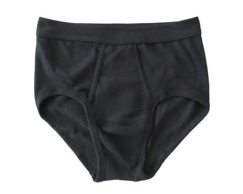 HERMKO Slip Briefs mit Eingriff,Bio-Baumwolle, breiter Weichbund, körpernah, große Größen, Schwarz, – Produktbild 3 von 5