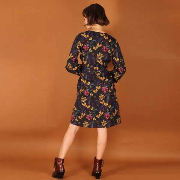ManduTrap ManduTrap Florales Wickelkleid Lanah aus Bio Baumwolle (kbA) – Produktbild 2 von 4