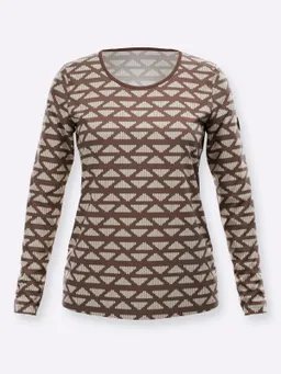Witt Ringelshirt schoko-sand-bedruckt – Produktbild 1 von 1