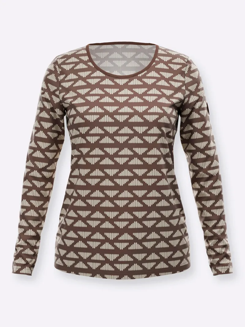 Witt Ringelshirt schoko-sand-bedruckt, Schoko-sand-bedruckt, – Produktbild 1 von 2