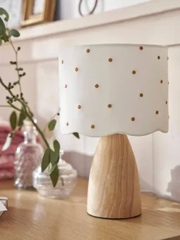 Vertbaudet Nachttischlampe mit Punkten-Stickerei Kinderzimmer – Produktbild 1 von 1