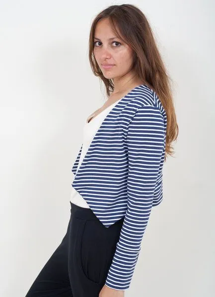 Lena Schokolade Lena Schokolade Dreieck Jäckchen ringel, Blau-weiss gestreift, – Produktbild 3 von 4