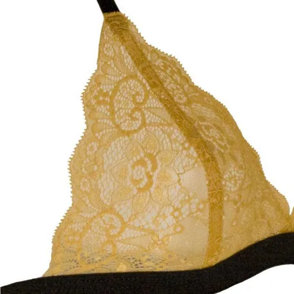 Golden Circle Clothing Golden Circle Clothing Spitzen-BH mit Biogummi, Gelb, – Produktbild 3 von 4