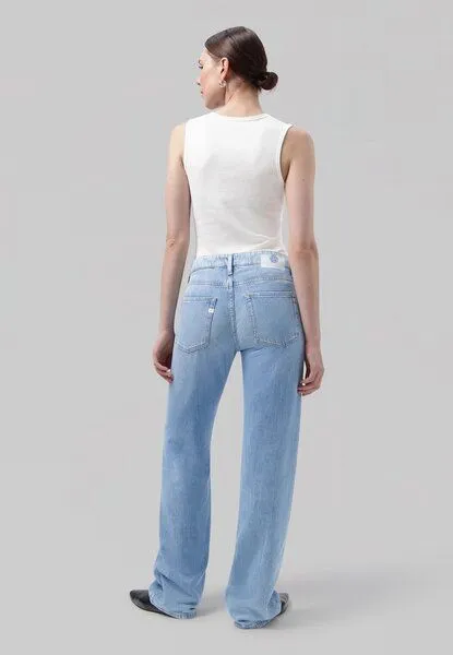 MUD Jeans MUD Jeans Loose Jamie Flow aus Baumwoll/ Leinen Mix, Blue, – Produktbild 4 von 5