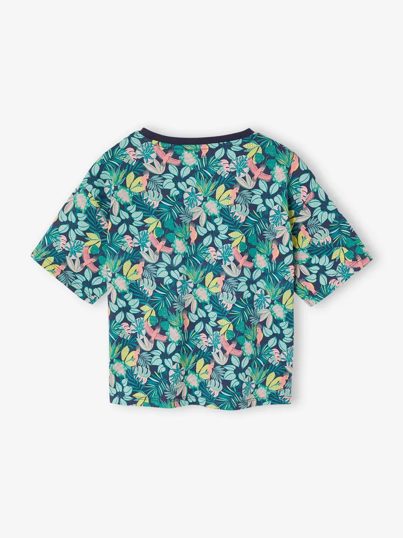 Vertbaudet T-Shirt mit Knoten Mädchen, Marine, – Produktbild 2 von 3