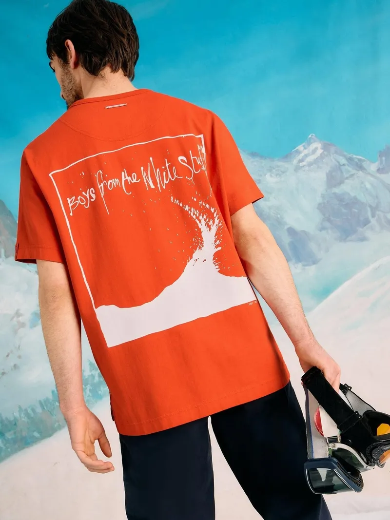 White Stuff T-Shirt mit Tasche - M, Rot print, – Produktbild 4 von 4