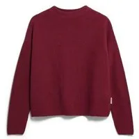 ARMEDANGELS ARMEDANGELS MERINAA LINKS LINKS Damen Strickpullover aus 100% Bio-Baumwolle, Velvet red, – Produktbild 2 von 5