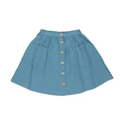 Walkiddy Kinderrock GOTS zertifiziert, blau, „Floral Night“, Knopfleiste, weich – Walkiddy – Produktbild 1 von 1
