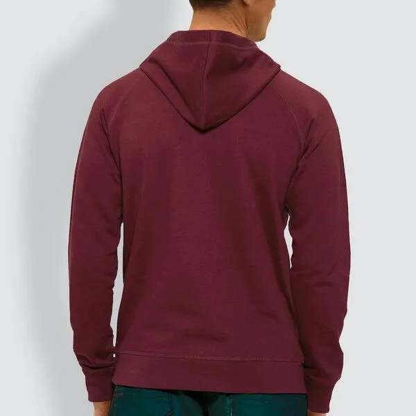 little kiwi little kiwi Herren Hoodie, "Kleiner Kiwi", Burgundy, – Produktbild 3 von 3