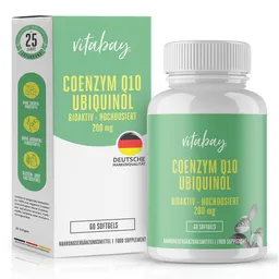 Vitabay Coenzym Q10 Ubiquinol 200 mg bioaktiv Weichkapseln – Produktbild 1 von 1