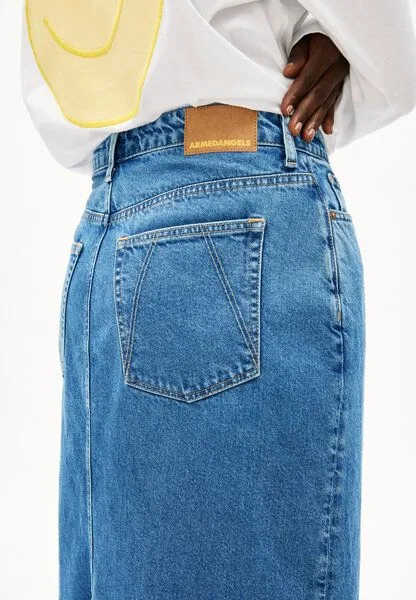 ARMEDANGELS ARMEDANGELS KAALYKE DENIM Damen Jeansrock aus recycelter Baumwolle, Blue, – Produktbild 3 von 4