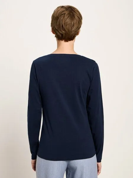 LANIUS LANIUS Basic-Langarmshirt, Midnight, – Produktbild 3 von 4
