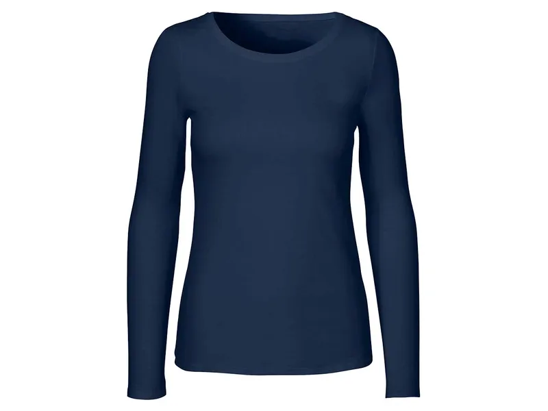 Neutral Neutral® Damen Langarm T-Shirt Bio Baumwolle Modern Fit Körpernah geschnitten, Navy, – Produktbild 1 von 7