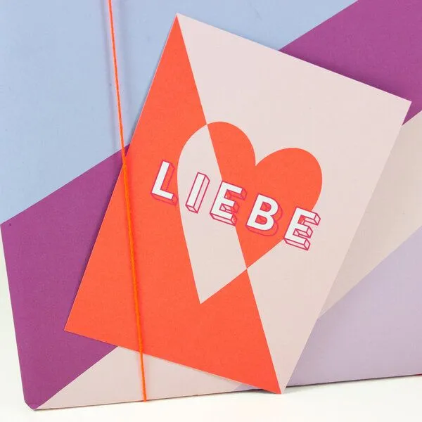 Bow & Hummingbird Bow & Hummingbird Postkarte Liebe – Produktbild 1 von 2