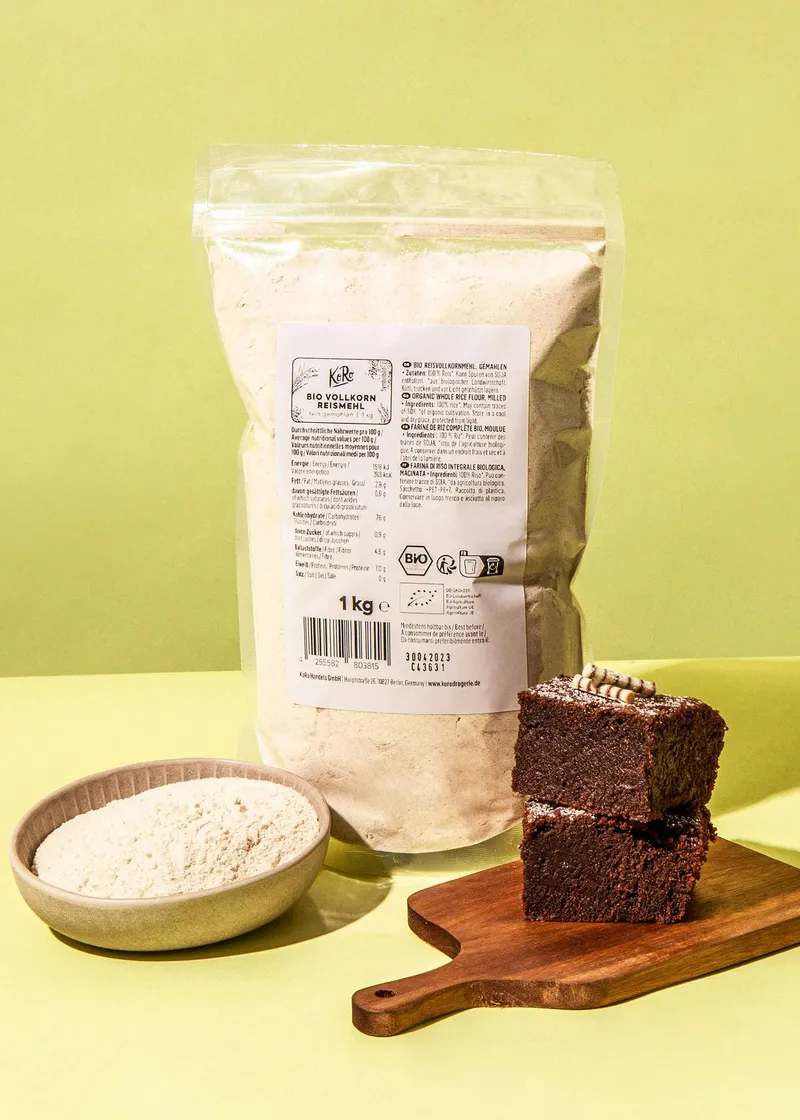 KoRo Bio Vollkorn Reismehl 1 kg – Produktbild 2 von 5