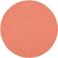 myfelt myfelt Filzkugelteppich rund, 100% Schurwolle, Lachsfarben (lea), – Produktbild 1 von 1