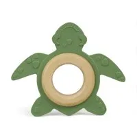 Grünspecht Beißring und Greifling aus Holz und Naturkautschuk Schildkröte Maße 11,3 x 9,2 cm – Produktbild 1 von 1
