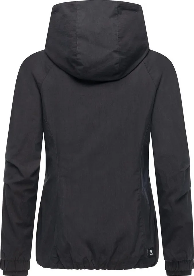ragwear ragwear Outdoorjacke Dizzie A YOUMODO Leichte Übergangsjacke mit großer Kapuze, Schwarz, – Produktbild 4 von 5