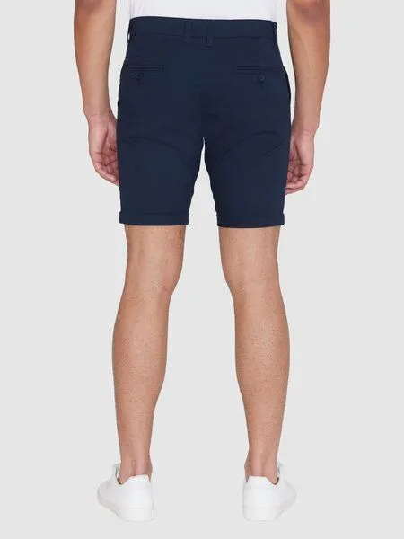 KnowledgeCotton Apparel KnowledgeCotton Apparel Shorts - CHUCK regular chino poplin shorts, Blau (total eclipse), – Produktbild 2 von 4