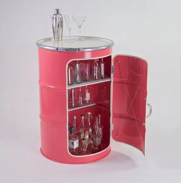 Lockengelöt Lockengelöt Hausbar aus einem Hamburger Ölfass, Altrosa (gepulvert), – Produktbild 3 von 3