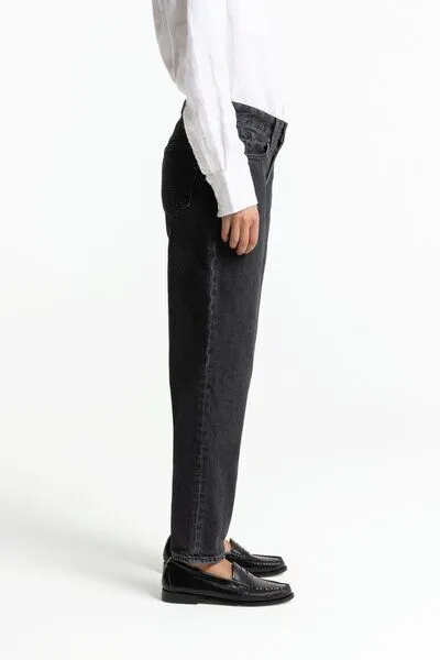 Kings Of Indigo Kings Of Indigo Jeans Caroline Cropped High Rise Tapered Holo Grey Used – Produktbild 3 von 4