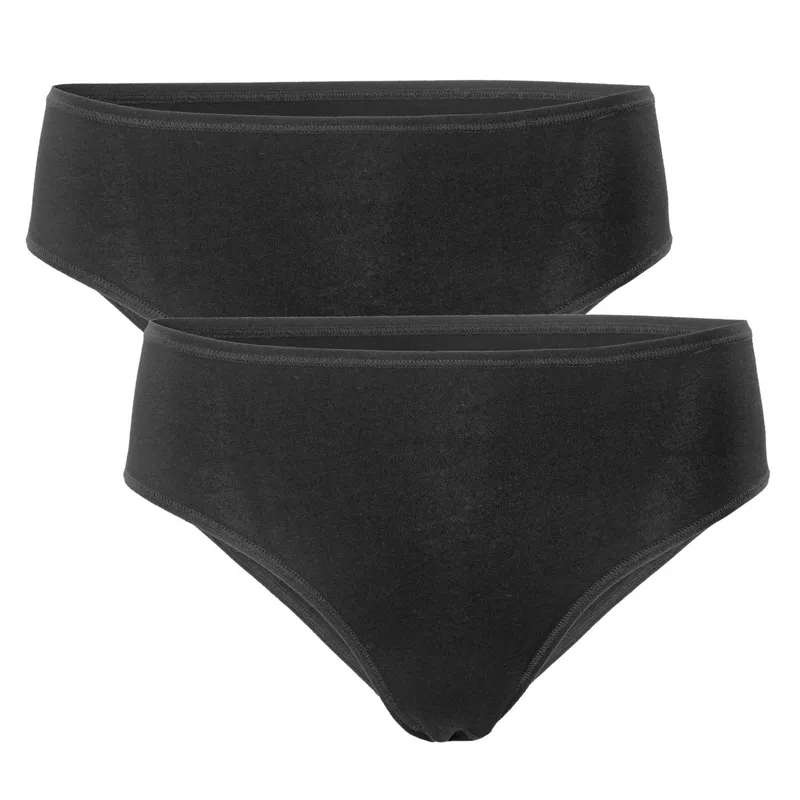 Living Crafts Living Crafts Damen Slip, 2er-Pack (95% Bio-Baumwolle; 5% Elasthan), Schwarz, – Produktbild 2 von 4