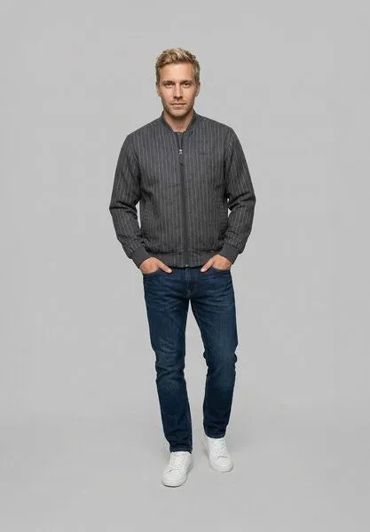derbe derbe Übergangsjacke „Blousby Pinstripe“, Asphalt melange, – Produktbild 4 von 4