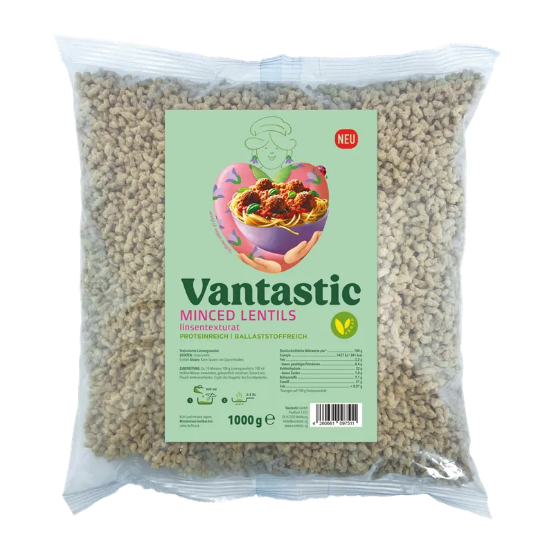 Minced Lentils, Linsentexturat, 1kg – Produktbild 1 von 1