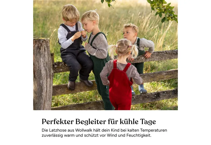 Ehrenkind Latzhose Walk-Latzhose, mitwachsende Passform (Latzhose, wärmend, winddicht & wasserabweisend) umschlagbare Fußbündchen, Anthrazit, – Produktbild 2 von 5