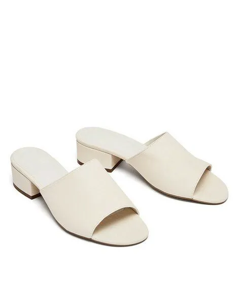 NINE TO FIVE NINE TO FIVE Mule Slides #maia – minimalistisch zum Top Trend, Off white, – Produktbild 2 von 3
