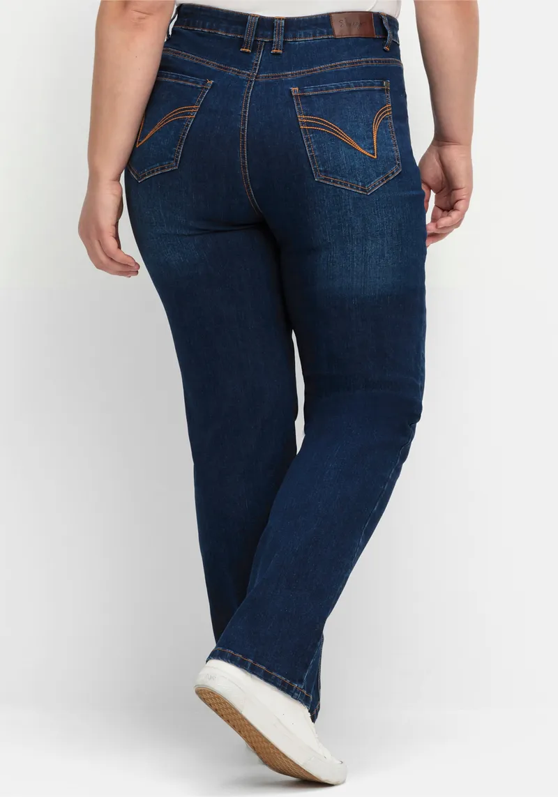 sheego Shaping-Jeans dark blue denim, Dark blue denim, – Produktbild 3 von 3