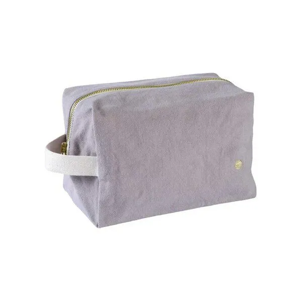 La Cerise sur le Gâteau La Cerise sur le Gâteau Cube Kulturtasche | Kosmetiktasche aus Bio-Baumwolle, Malve, – Produktbild 1 von 4