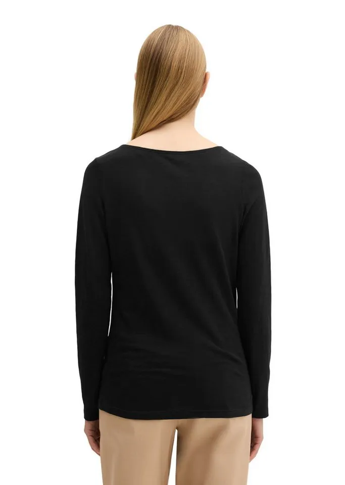 Marc O'Polo Marc O'Polo Longsleeve regular aus Organic Cotton, Schwarz, – Produktbild 2 von 5