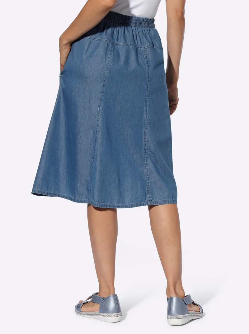 Witt Jeansrock blue-bleached, Blue-bleached, – Produktbild 3 von 3