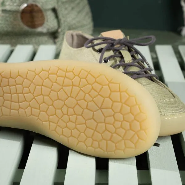 nahtur-design nahtur-design Barfußschuhe aus Bioleinen mit Kautschuksohle unisex, Grün, – Produktbild 7 von 8