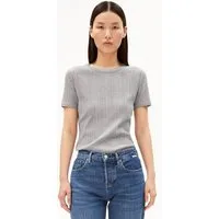 ARMEDANGELS ARMEDANGELS POINTELLE Damen T-Shirt aus 100% Bio-Baumwolle, Silver melange, – Produktbild 1 von 1