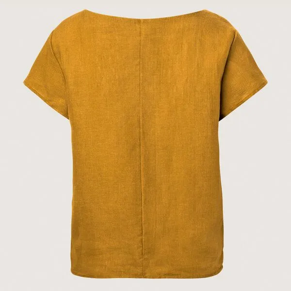 Frija Omina Frija Omina Hanf-Shirt Coube, Safran (gelb), – Produktbild 3 von 3
